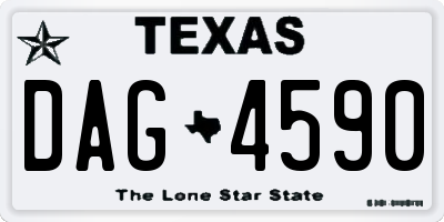 TX license plate DAG4590