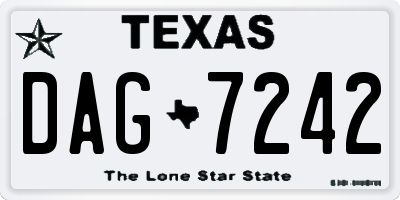 TX license plate DAG7242