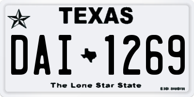 TX license plate DAI1269