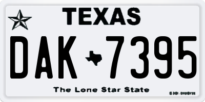 TX license plate DAK7395