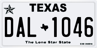 TX license plate DAL1046