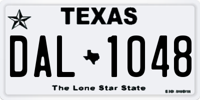 TX license plate DAL1048