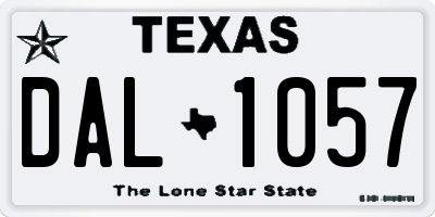 TX license plate DAL1057