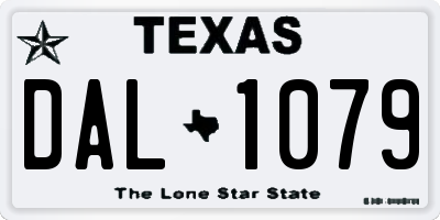 TX license plate DAL1079