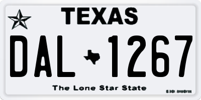 TX license plate DAL1267