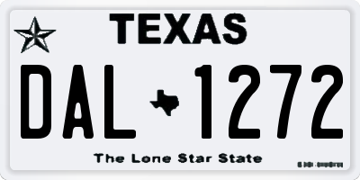 TX license plate DAL1272