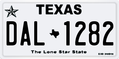 TX license plate DAL1282