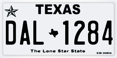 TX license plate DAL1284