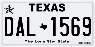 TX license plate DAL1569