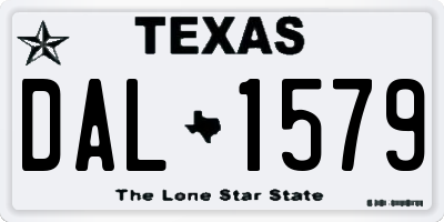 TX license plate DAL1579