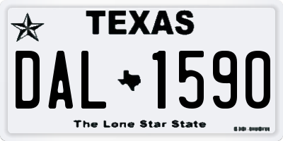 TX license plate DAL1590