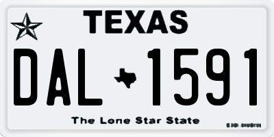 TX license plate DAL1591
