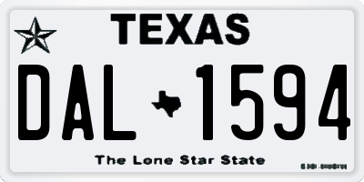 TX license plate DAL1594