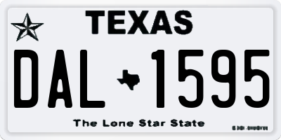 TX license plate DAL1595