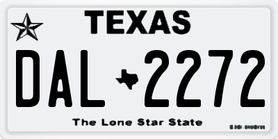 TX license plate DAL2272