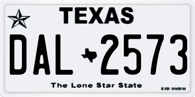TX license plate DAL2573