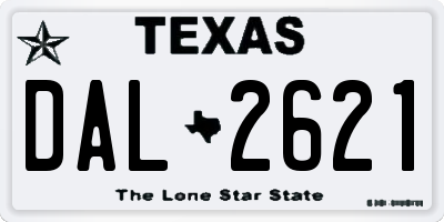 TX license plate DAL2621