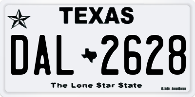 TX license plate DAL2628
