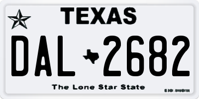 TX license plate DAL2682