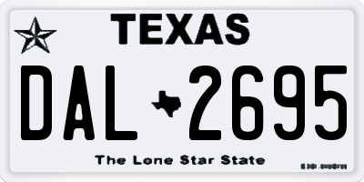 TX license plate DAL2695
