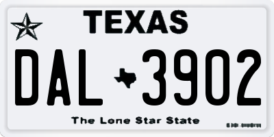 TX license plate DAL3902