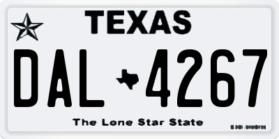 TX license plate DAL4267
