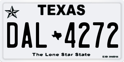 TX license plate DAL4272