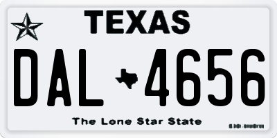 TX license plate DAL4656