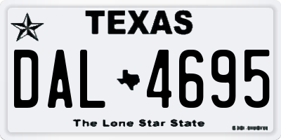 TX license plate DAL4695
