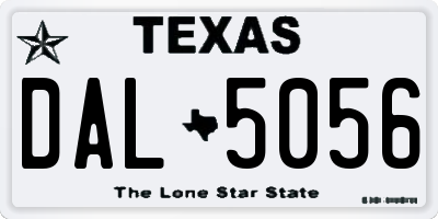 TX license plate DAL5056