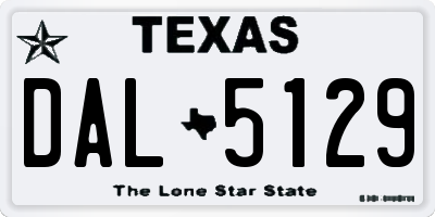 TX license plate DAL5129