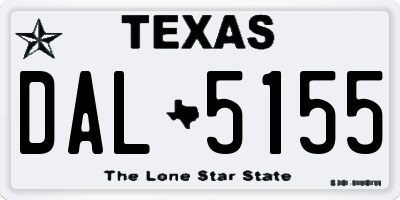 TX license plate DAL5155