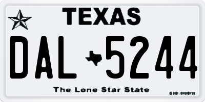TX license plate DAL5244