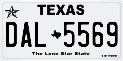 TX license plate DAL5569