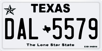 TX license plate DAL5579
