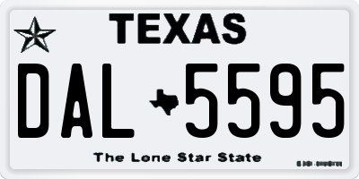 TX license plate DAL5595