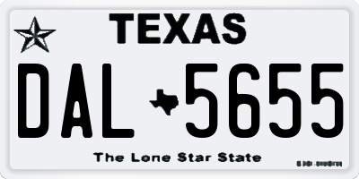 TX license plate DAL5655