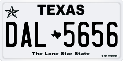 TX license plate DAL5656