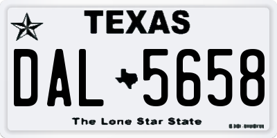 TX license plate DAL5658