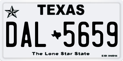TX license plate DAL5659