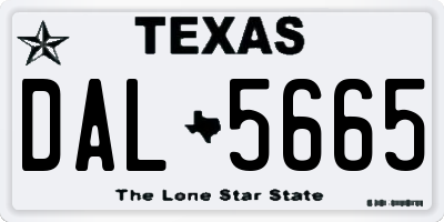 TX license plate DAL5665