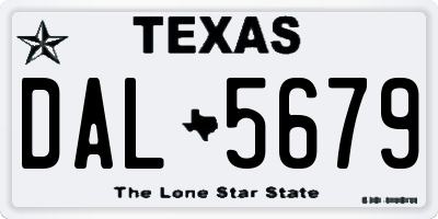 TX license plate DAL5679