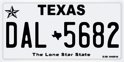 TX license plate DAL5682