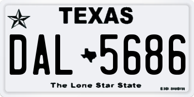 TX license plate DAL5686