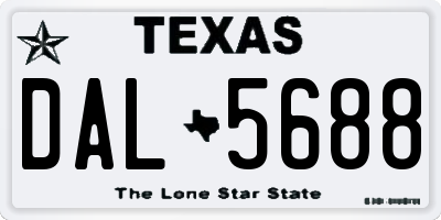 TX license plate DAL5688