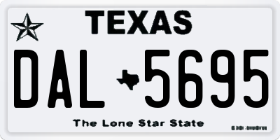 TX license plate DAL5695