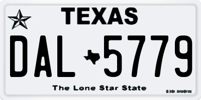 TX license plate DAL5779