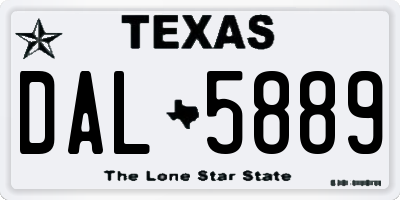 TX license plate DAL5889