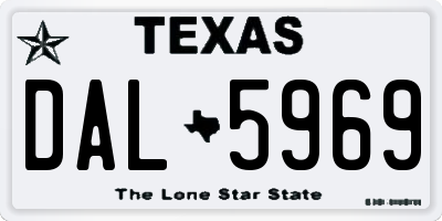 TX license plate DAL5969