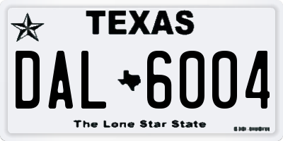 TX license plate DAL6004
